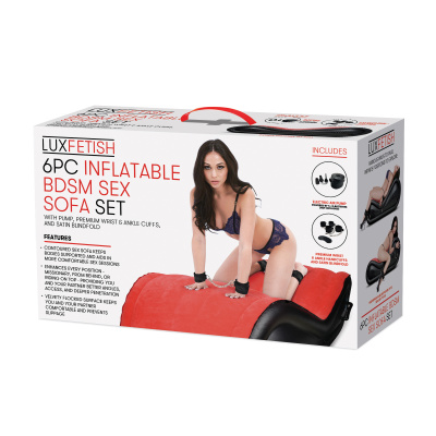Lux Fetish 6 Pc Inflatable Bdsm Sex Sofa Set - Надувная секс-софа с комплектом фиксаторов 