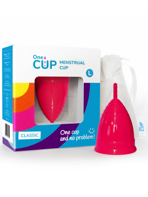 OneCUP - Менструальная чаша, Classic L - 37 мл (розовая)