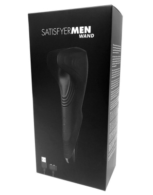 Satisfyer Men Wand Vibrating - Стильный мощный мужской мастурбатор с вибрацией (чёрный)