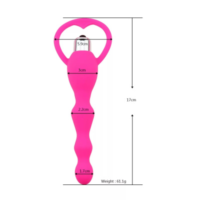 4sexdream анальный вибростимулятор ёлочка, 17х3 см (розовый)