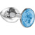 Анальная пробка из металла Diamond Sparkle Small, 7 см (голубой) 