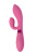 Indeep Juna перезаряжаемый вибратор кролик 10 режимов вибрации, 21.5х3.5 см (розовый)