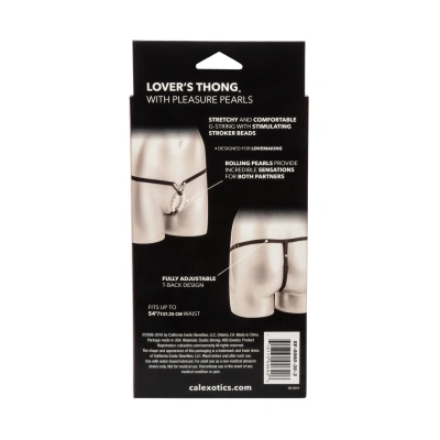 CalExotics Lover's Thong With Pleasure Pearls cтимулирующие трусики с жемчугом, OS (белый)