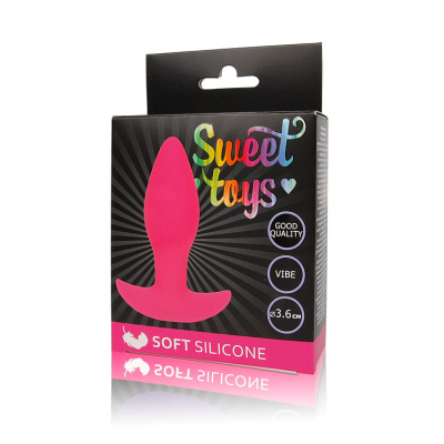 Sweet Toys - Анальная пробка с  вибрацией, 8.5 см (розовый) 
