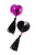 Erolanta Denise - Пэстис в форме сердец с кисточками (черно-розовый)