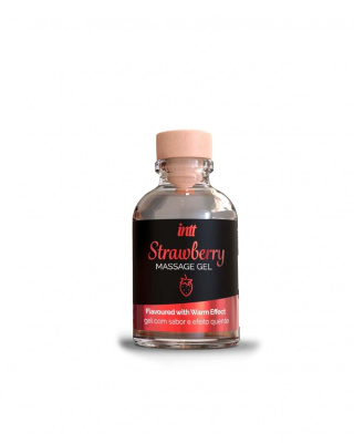 Intt Strawberry Massage Gel - Съедобный гель для интимного массажа, 30 мл (клубника)