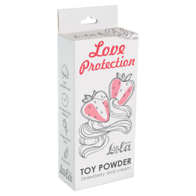 Lola Games Love Protection - Пудра для игрушек с ароматом клубники со сливками, 30 г