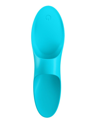 Satisfyer Teaser - Бесшумный вибратор на палец, 12х6.7 см (нежно-голубой) 