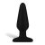 Erotic Fantasy черный плаг из силикона, 14х4.5 см 