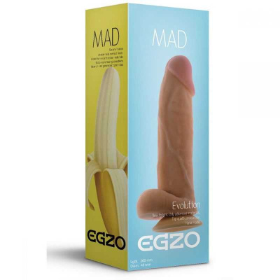 Egzo Mad Banana - Фаллос-реалистик на присоске, 20х4.8 см 