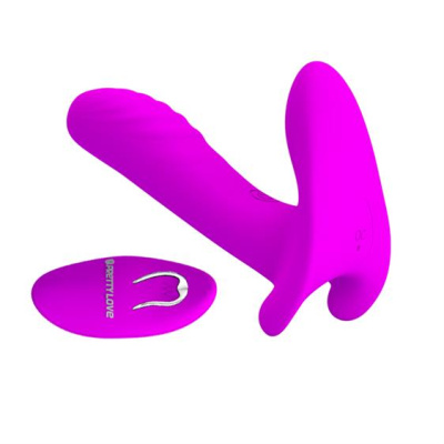 Pretty Love - Вибратор с пультом ДУ для стимуляции зоны G, 10 см (фиолетовый)
