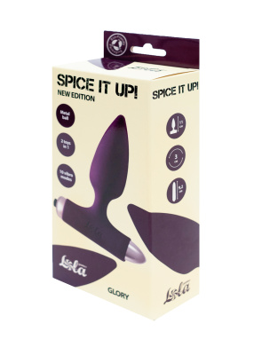 Lola Games Spice it up New Edition Glory Ultraviolet - Анальная пробка со со смещенным центром тяжести и вибропулей, 11х3 см (фиолетовый) 