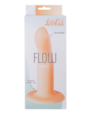 Lola Games Flow Stray гладкий силиконовый фаллоимитатор на присоске, 16.6х3.4 см (телесный)