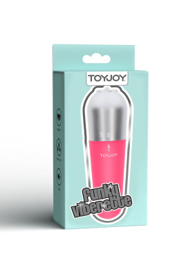 Toy Joy Funky Viberette - Стильный мини-вибратор вибропуля, 10.5х3 см (розовый) 