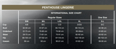 Penthouse Sweet beast - Свободный пеньюар с кружевным лифом (черный, S/M)