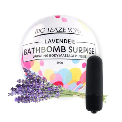 Big Teaze Toys Bath Bomb Surprise бомба для ванны с ароматом лаванды и вибропуля, 5.5 см