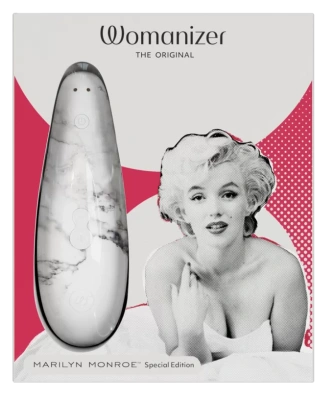 Womanizer Marilyn Monroe Special Edition бесконтактный стимулятор клитора лимитированная серия, 14.8 см (мраморно-белый) 