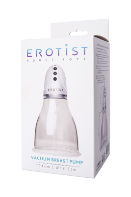 Erotist Adult toys - Автоматическая вакуумная помпа для груди, 23.5х12.5 см (прозрачный)