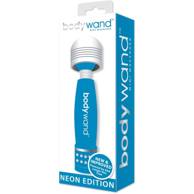 Bodywand Neon Edition - Мини-ванд с кристаллами, 11х3 см (синий) 