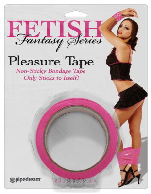 Лента для любовных игр Pleasure Tape, розовая, 10 м  