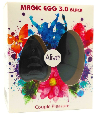 Adrien Lastic Magic Egg 3.0 - Виброяйцо с ДУ, 7,5 см (чёрный)