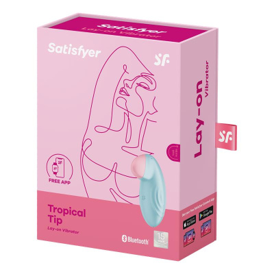 SATISFYER Tropical Tip - Клиторальный стимулятор, 8,5 см (голубой) 