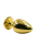 Kanikule - Золотая анальная пробка из аллюминия с кристаллом в основании - размер S, 6 см (розовый) 