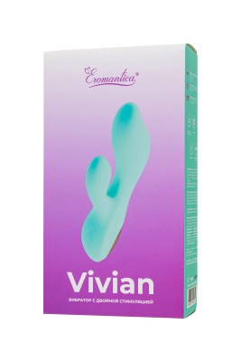 Eromantica Vivian - Вибратор с двойной стимуляцией, 20х4.4 см (мятный)