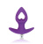 SWEET TOYS - Фиолетовая анальная вибровтулка-сердечко с ограничителем, 8 см. 