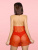 Amor El - Эротическое платье с кружевным лифом (S/M, красное)