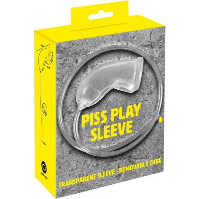 You2Toys - Piss Play Sleeve - Насадка на пенис с кольцом для мошонки и съемным шлангом