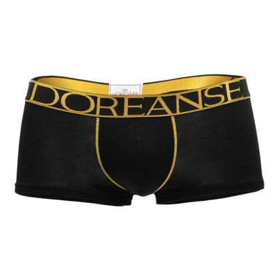Doreanse Gold чёрные боксеры с желтой надписью, XL (чёрный)