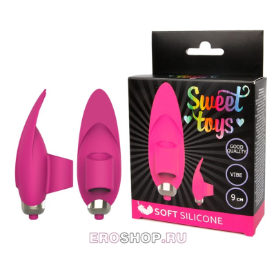 Стильный вибратор на палец Sweet Toys 8 см (розовый) 