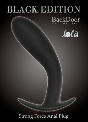 Анальная пробка  Strong Force Back Door - Lola Toys, 12.5 см (чёрный) 