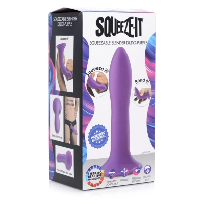 Squeeze-It - гибкий силиконовый фаллоимитатор, 13.5х3.1 см