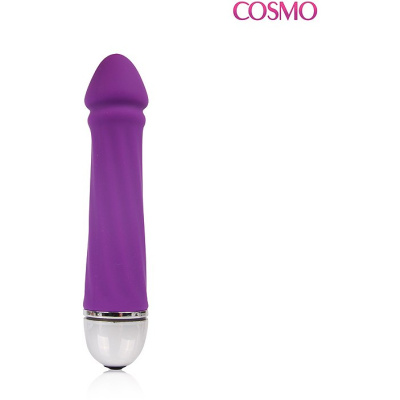 Cosmo - компактный силиконовый вибратор, 13х3.3 см (фиолетовый)