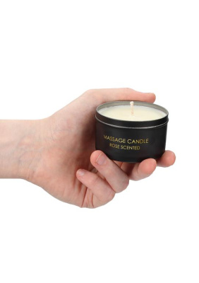 Massage Candle Rose Scented - Ароматизировання массажная свеча, 100 г (роза)