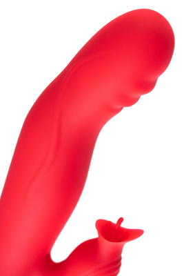 JOS Redli - Вибратор с двигающейся головкой, 21х3 см (красный)