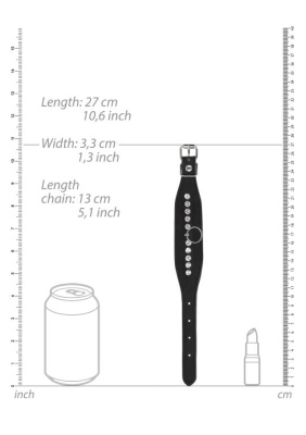 Diamond Studded Wrist Cuffs - Наручники, 34 см (черный)