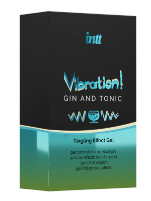 Тестер Intt Vibration Gin&Tonic - Жидкий интимный гель с эффектом вибрации, 15 мл