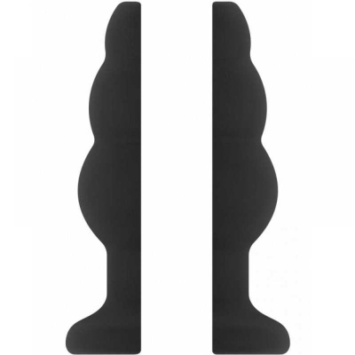 Полая анальная пробка Sono №49, 8 см (чёрный) 