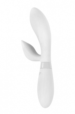 Indeep Malena перезаряжаемый силиконовый вибратор кролик, 21.5х3.3 см (белый)