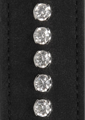 Diamond Studded Ankle Cuffs - Бондаж на ноги, 34 см (черный)