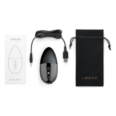 Le Wand Point - Роскошный премиум-вибратор для клитора, 9.6х3.5 см (чёрный) 
