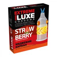 Luxe Extreme Медвежий Капкан стимулирующий презерватив с усиками и ароматом клубники, 1 шт