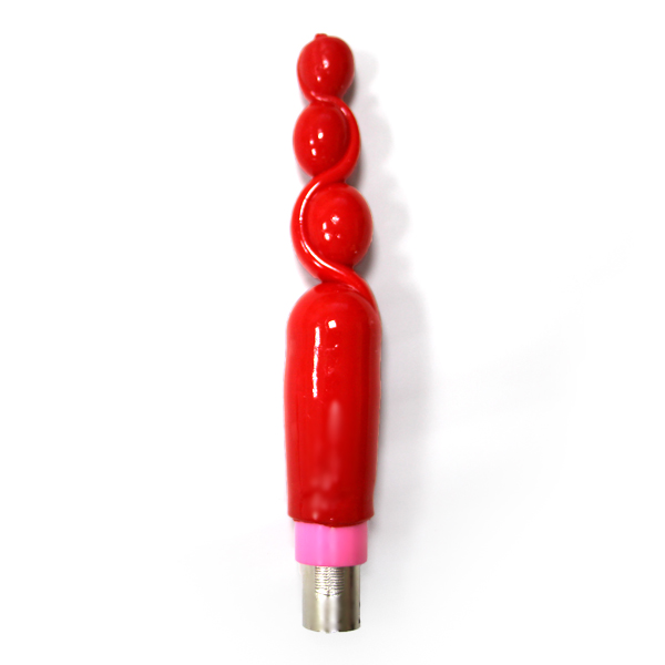 Анальный фаллоимитатор насадка для секс-машин, 13х2.6 см (красный)