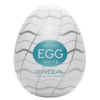 Tenga Egg Wavy II New Standart улучшенное яйцо-мастурбатор, 6х5 см (голубой)