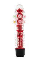 4sexdream вибратор с пупырышками и шипами, 16.5х 3.5 см (красный)