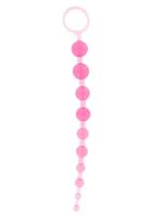Thai Toy Beads - Анальные шарики на жесткой связке, 25 см (розовый)