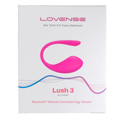 Lovense Lush 3 - мощное виброяйцо со смарт управлением и подключением к вебкам чатам, 7.6х3.7 см